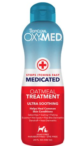 Tropiclean Oxymed Soothing Medicated Oatmeal Rinse For Pets 20 oz