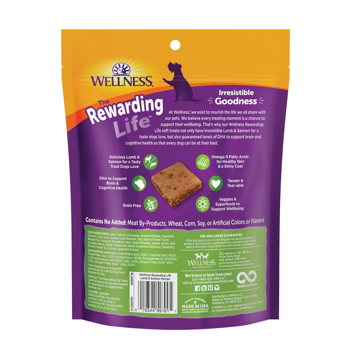 Wellness Rewarding Life Lamb & Salmon Recipe Dog Training Treats 6 oz