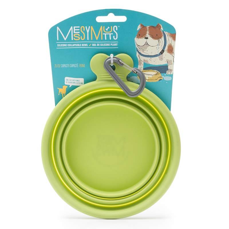Messy Mutts Silicone Collapsible Travel Dog Bowl 3 cup