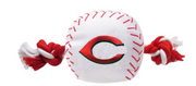 Pets First Cincinnati Reds Nylon Baseball Rope Tug Dog Toy