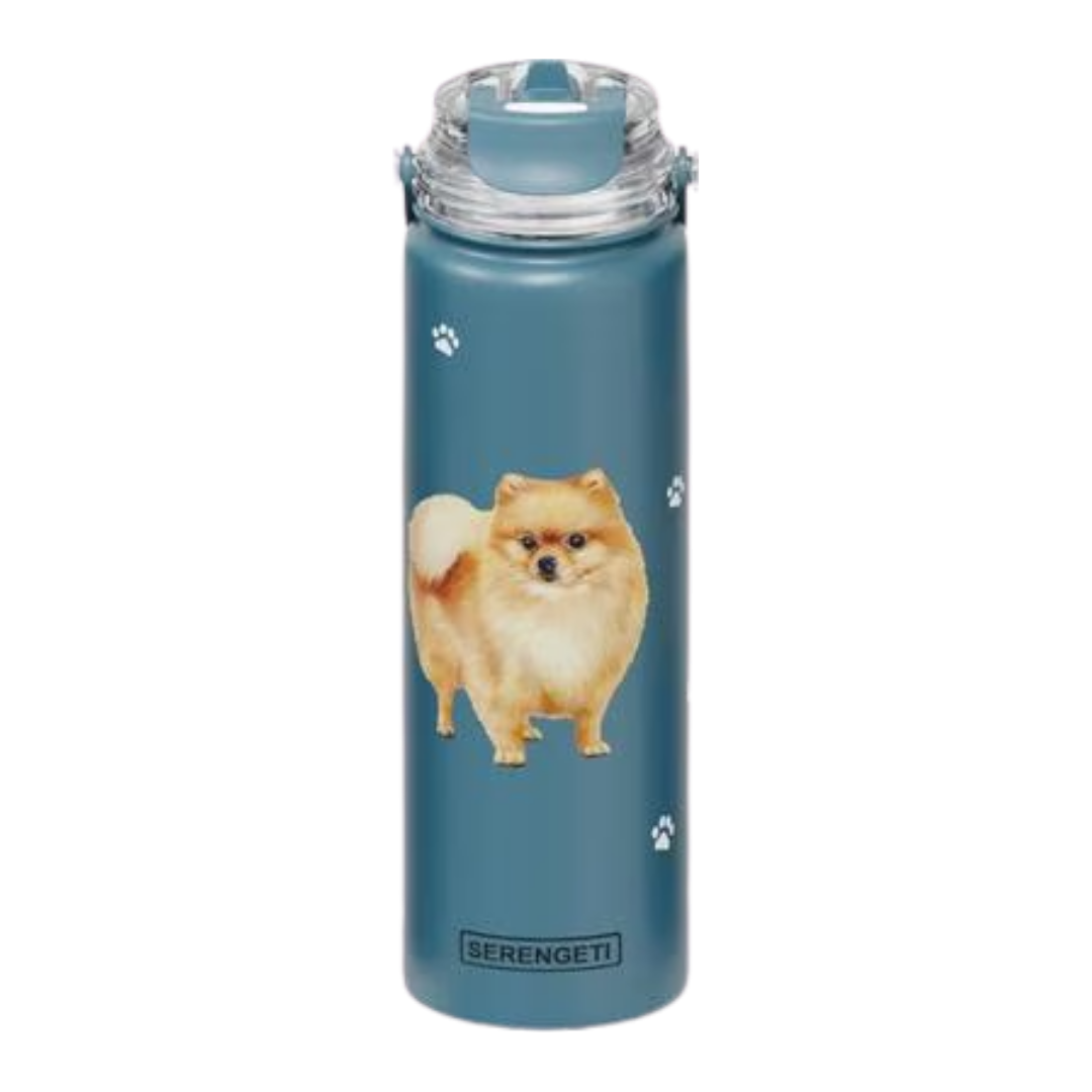 E & S Imports Serengeti Pomeranian Stainless Steel Water Bottle 24 oz
