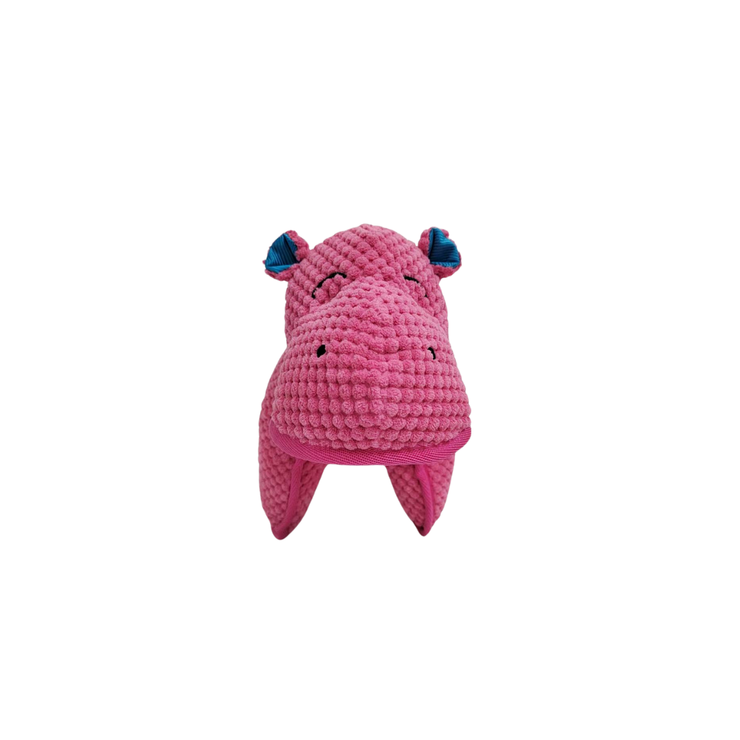 Pet Obsession Ruff N Roll Durable Plush Dog Toy- Hippo 12 in
