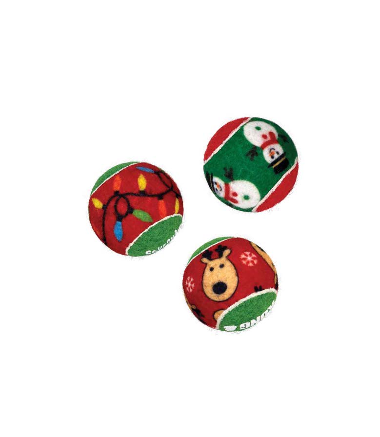 Kong Holiday SqueakAir Balls, Assorted 6 pk 2.5 in