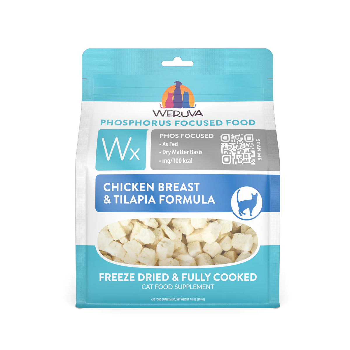Weruva Freeze Dried Wx Phosphorus Focused Chicken Breast & Tilapia Formula Cat Food Supplement