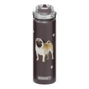 E & S Imports Serengeti Pug Stainless Steel Water Bottle 24 oz