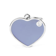 Myfamily Basic Handmade Big Lilac Heart Pet Identification Tag