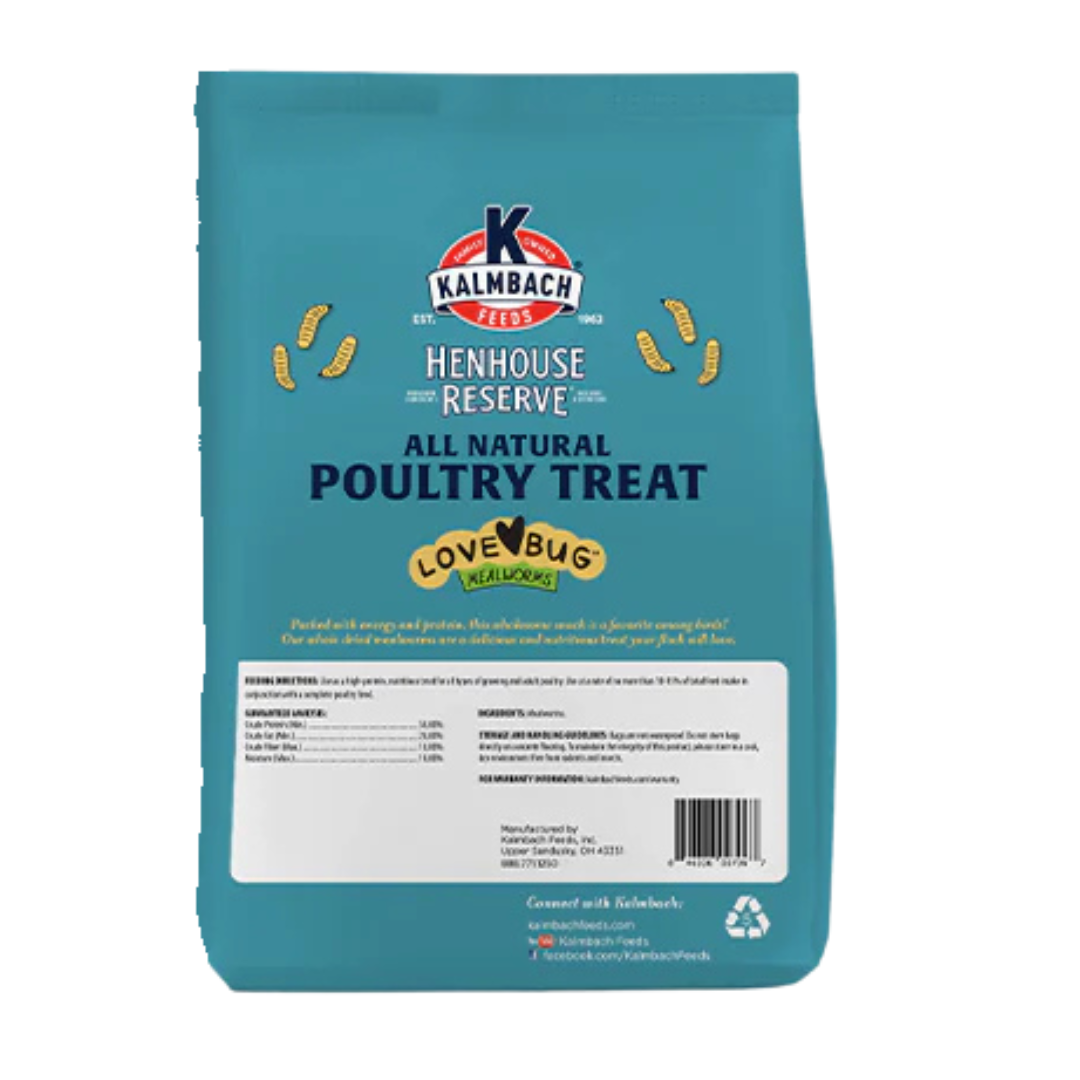 Kalmbach Feeds Henhouse Reserve Love Bug Meal Worm Chicken Treats 30 oz