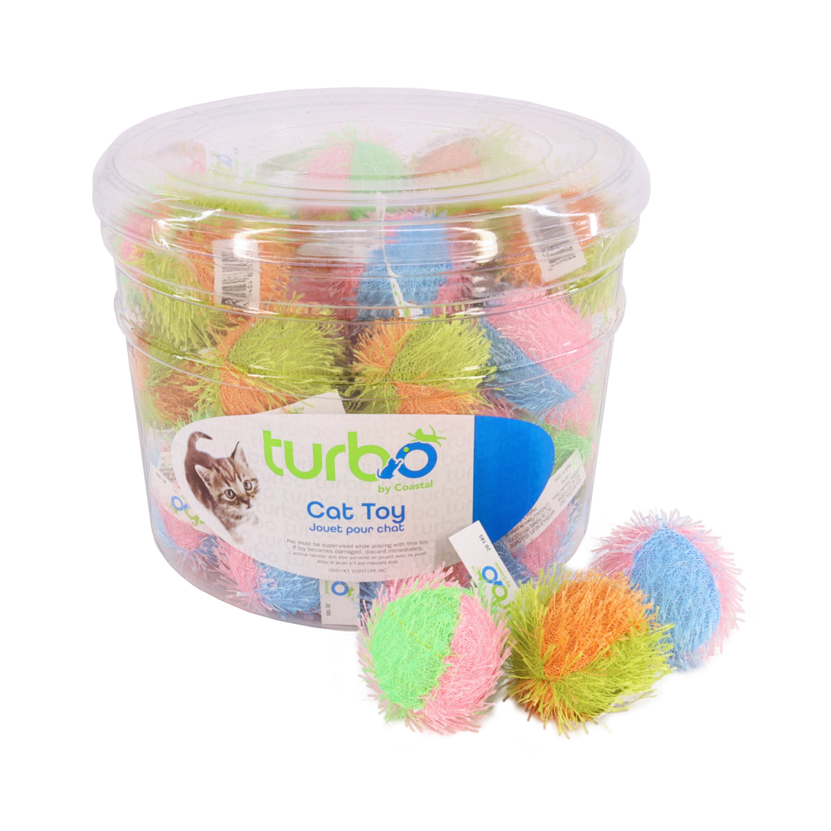 Coastal Pet Products Turbo Fuzzy Ball Cat Toy