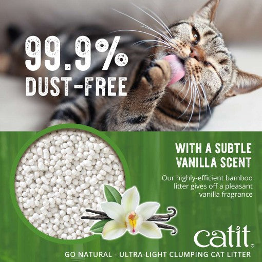 Catit Go Natural! Ultra Light Clumping Vanilla Scent Bamboo Cat Litter 7.9 lb