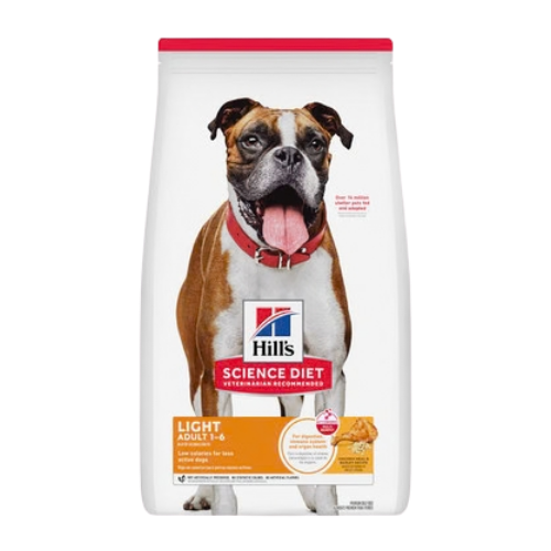 Hill's Science Diet Light Adult 1-6 Chicken Meal & Barley Recipe Dry Dog Food 30 lb