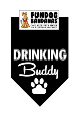 Fun Dog Bandanas Drinking Buddy Pet Bandana