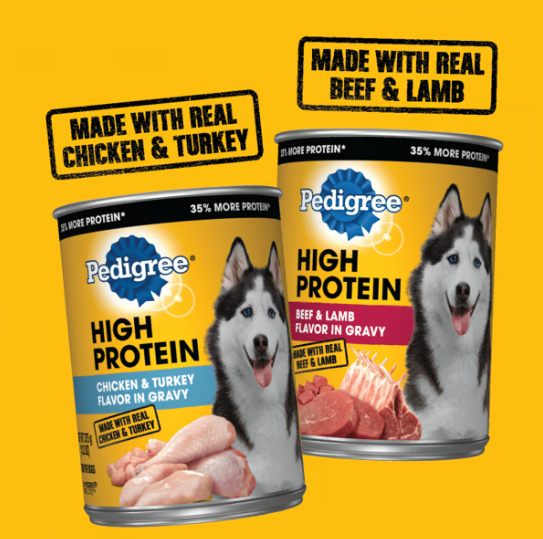 Pedigree High Protein Chicken & Turkey, Beef & Lamb Variety Pack Canned Dog Food 13.2 oz/Case of 12