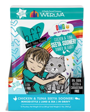 Weruva B.F.F. Oh My Gravy Seeya Sooner Tuna & Chicken Dinner In Gravy Grain-Free Wet Cat Food