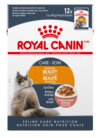 Royal Canin Feline Care Nutrition Intense Beauty Chunks in Gravy Pouch Cat Food