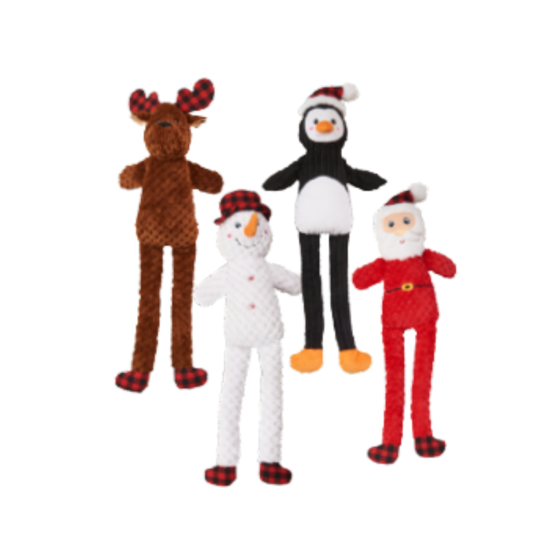 Spot Holiday Plaid Long Legs Plush Dog Toy, Assorted 23 in