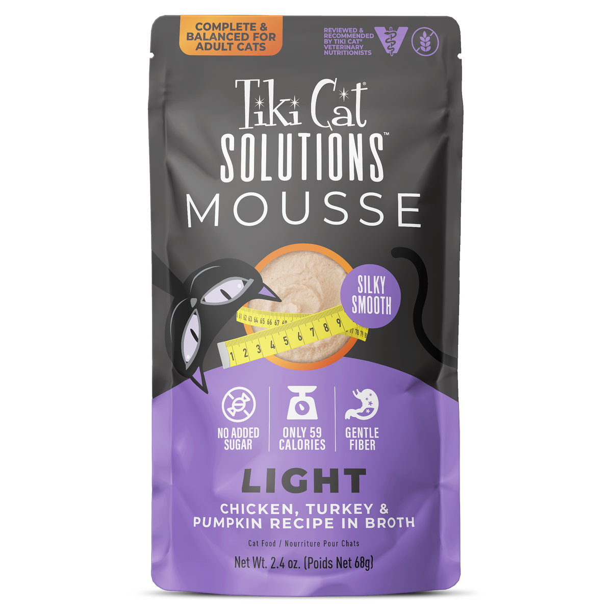 Tiki Cat Solutions Light Chicken, Turkey & Pumpkin Recipe in Broth Cat Food Topper 1.5 oz
