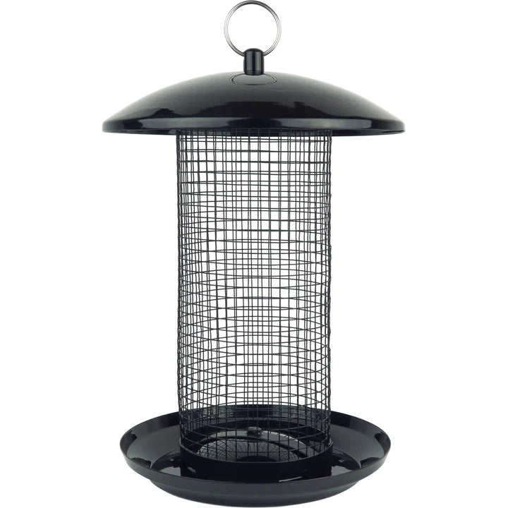 Nature's Way Midnight Metal Mesh Mixed Seed and Peanut Wild Bird Feeder 2.8 qt