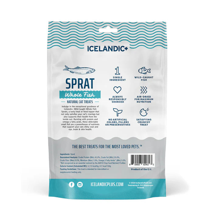 Icelandic+ Sprat Whole Fish Natural Cat Treats .85 oz
