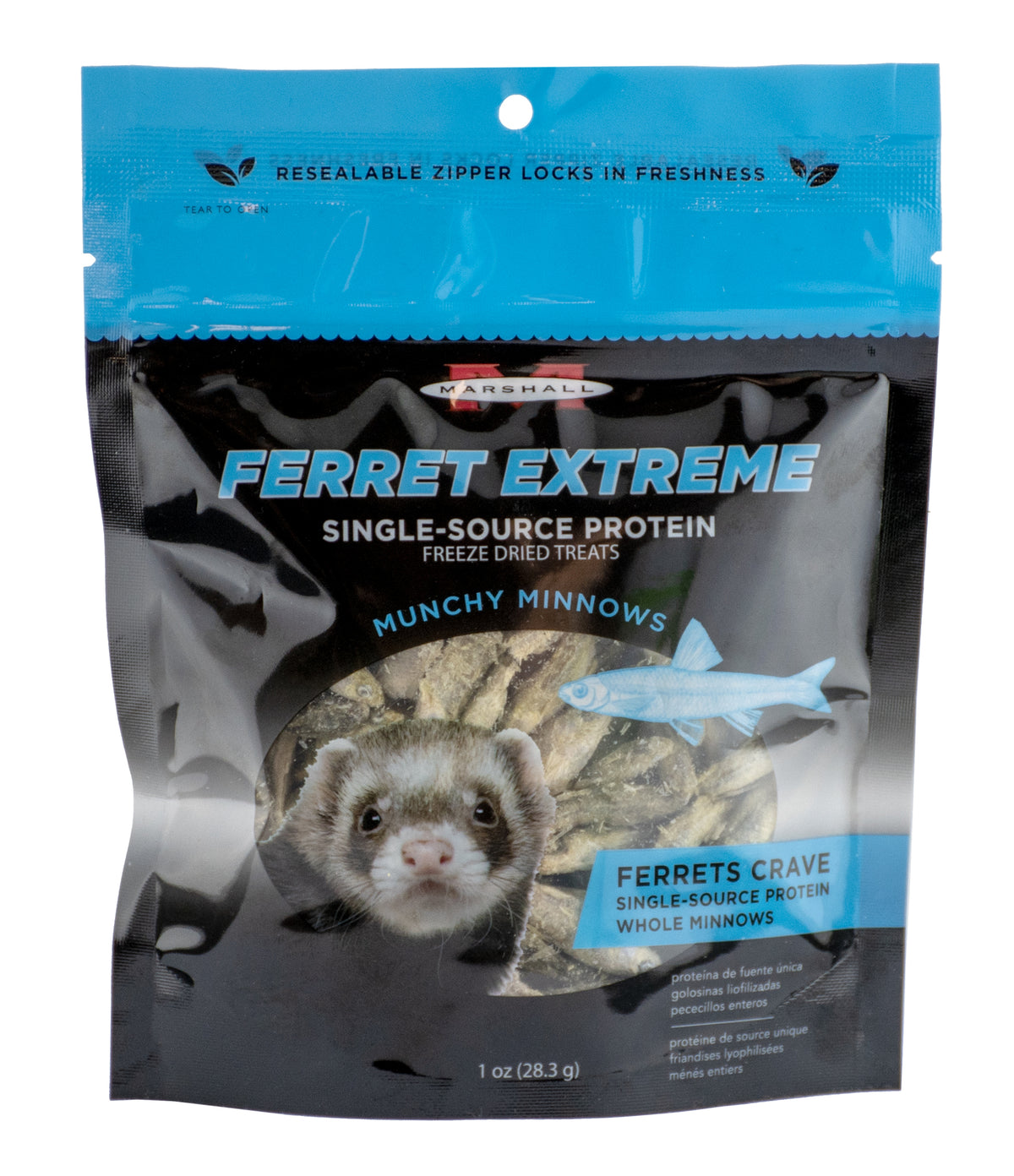 Marshall Extreme Munchy Minnows Freeze-Dried Ferret & Rat Treats 1 oz