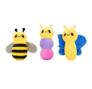 Hugsmart Spring Little Insects Plush Dog Toy Set 5.5 in, 3 pk