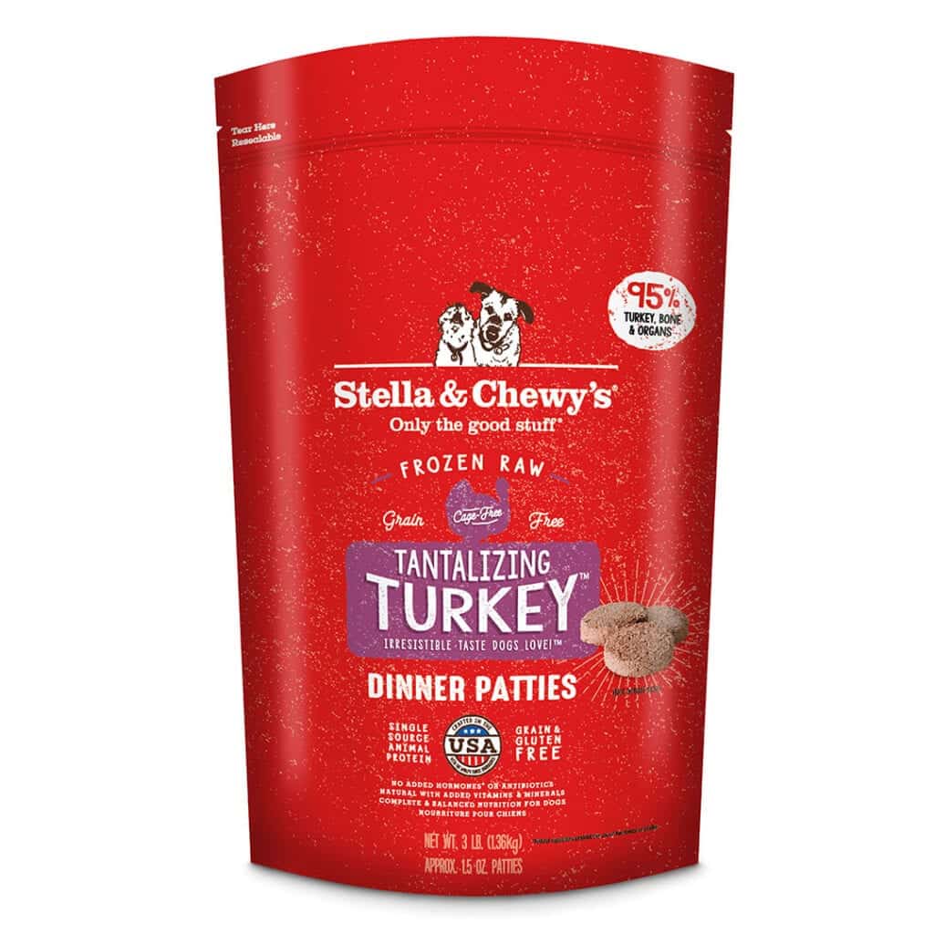 Stella & Chewy's Raw Tantalizing Turkey Dinner Patties Grain-Free Frozen Dog Food 6 lb
