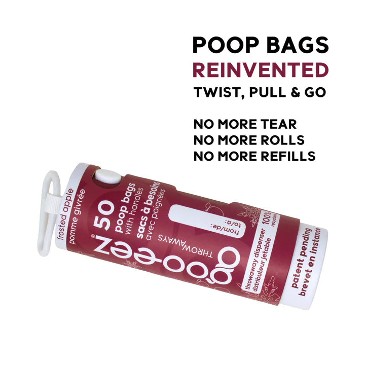 Goo-eez Throwaways Poop Bag Dispenser- Frosted Apple Scented 50 ct