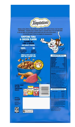 Whiskas Temptations Tempting Tuna & Chicken Flavor Adult Dry Cat Food