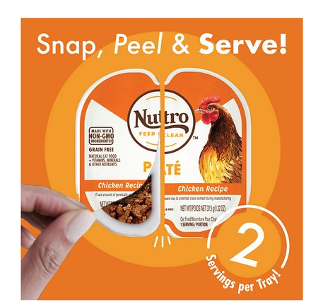 Nutro Perfect Portions Real Chicken Pate Grain-Free Wet Cat Food