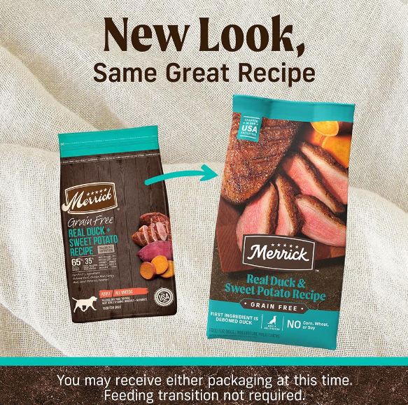 Merrick Grain-Free Adult Real Duck & Sweet Potato Recipe Dry Dog Food 22 lb