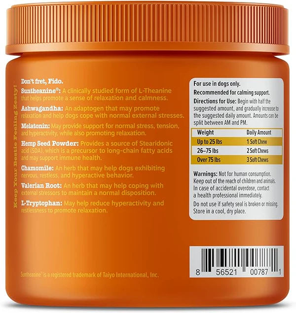 Zesty Paws Advanced Calming Bites Behavior Soft Chews for Dogs 90 ct