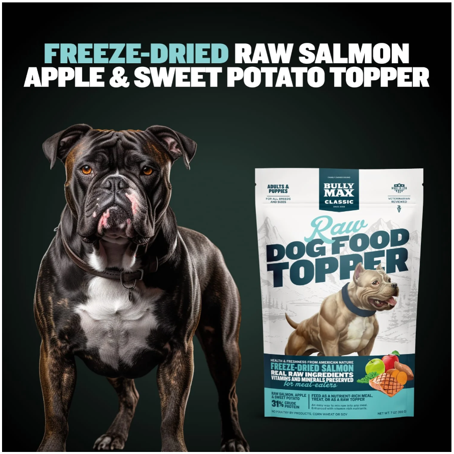Bully Max Freeze-Dried Raw Dog Food Topper Salmon Flavor 7 oz