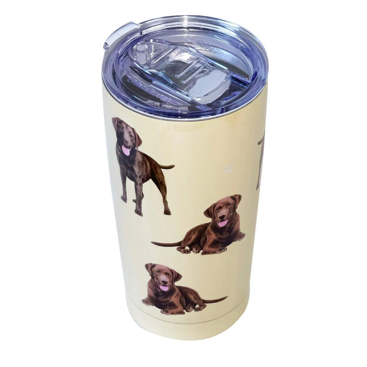 E & S Imports Serengeti Chocolate Labrador Stainless Steel, Vacuum Insulated Tumbler with Spill Proof Lid 20 oz