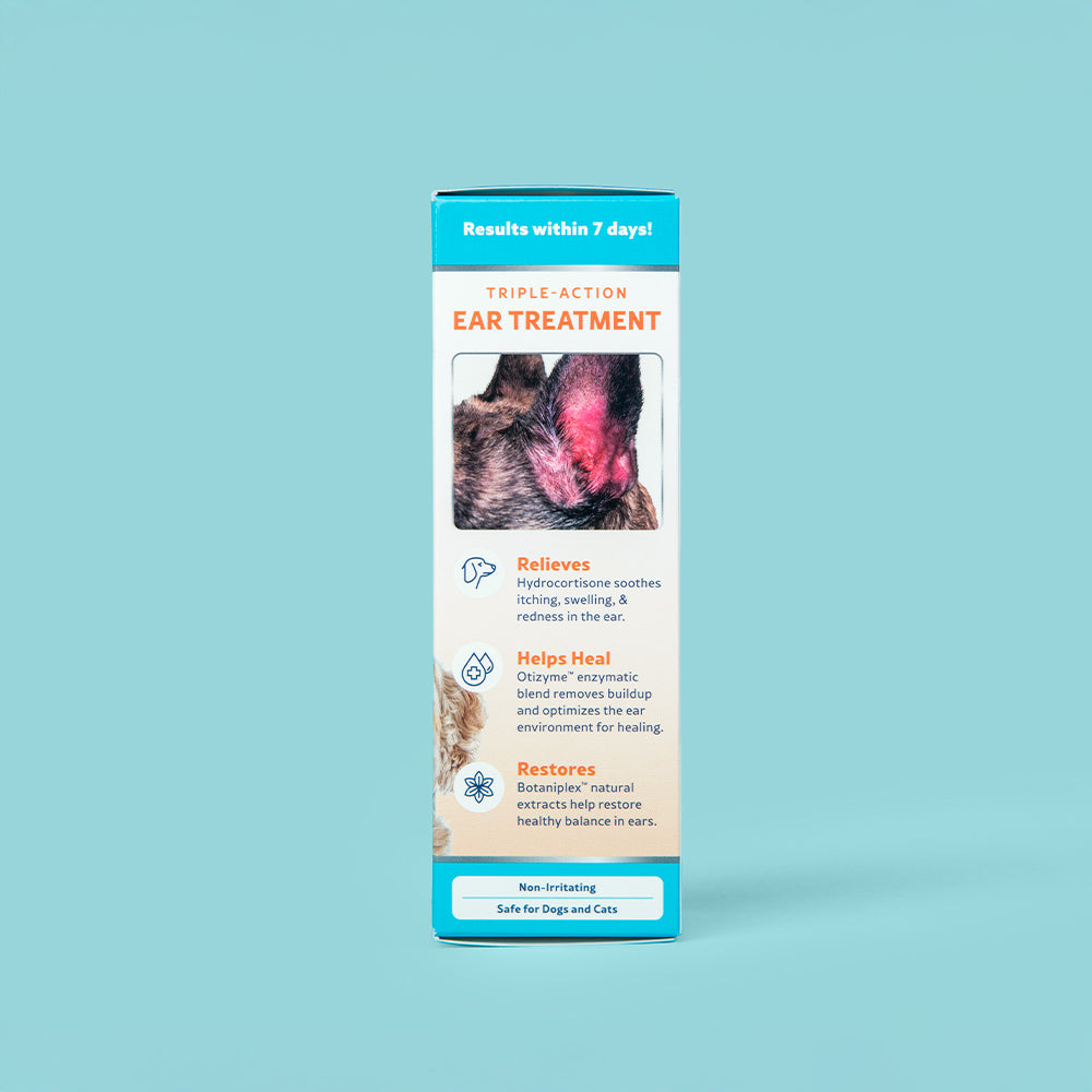 Vetericyn Triple-Action Ear Treatment with 1% Hydrocortisone for Dogs & Cats 1.5 oz