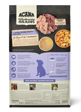 Acana Wholesome Grains Large Breed Puppy Dry Dog Food 22.5 lb