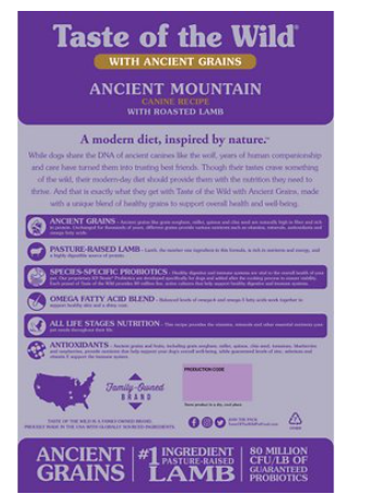 Taste Of The Wild Ancient Mountain With Ancient Grains Dry Dog Food