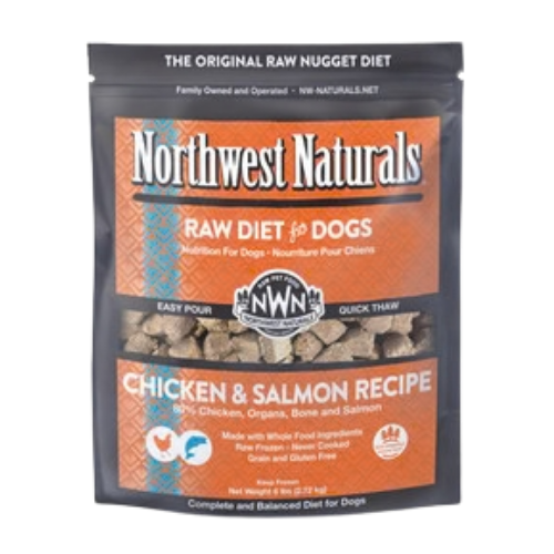 Northwest Naturals Raw Frozen Nugget Diet for Dogs Chicken & Salmon Recipe 6 lb