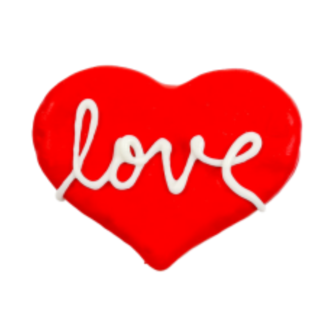 Bosco & Roxy Valentine's Day Red Love Heart Dog Treat Cookie