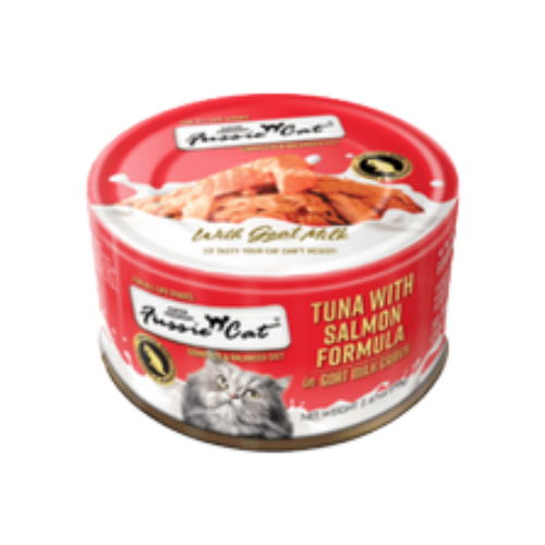 Fussie Cat Tuna with Salmon Formula in Goat Milk Gravy Canned Cat Food