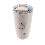 E & S Imports Serengeti Maltese Stainless Steel, Vacuum Insulated Tumbler with Spill Proof Lid 20 oz