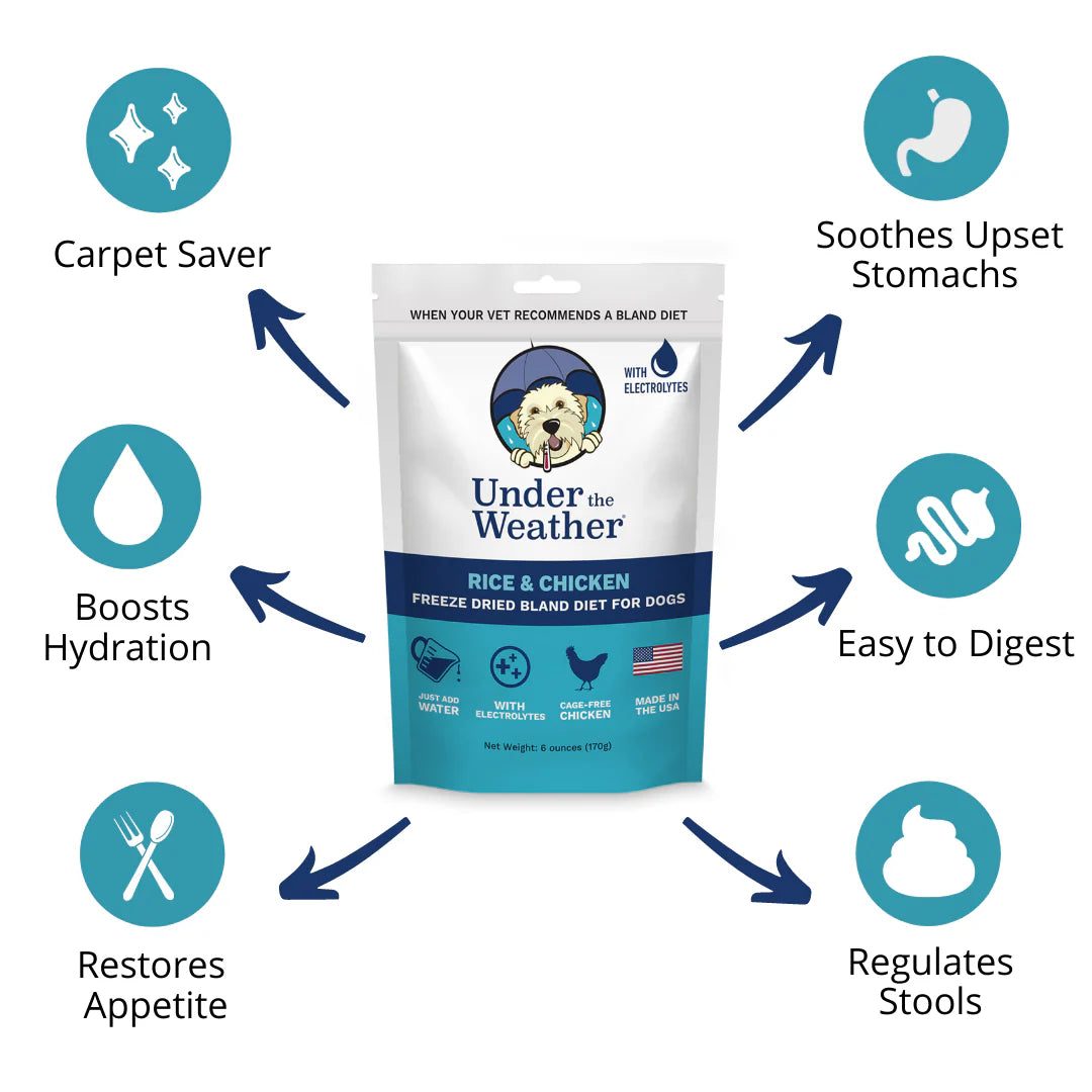 Under The Weather Chicken & Rice Freeze-Dried Bland Diet for Dogs 6 oz