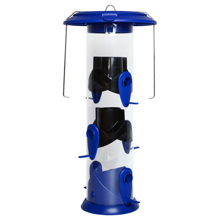 Nature's Way Wide Funnel Flip-Top Wild Bird Tube Feeder 2.8 qt