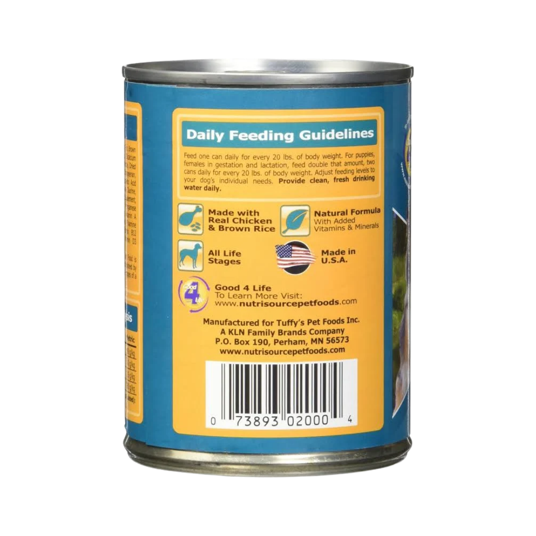 Nutrisource Chicken & Rice All Life Stages Canned Dog Food