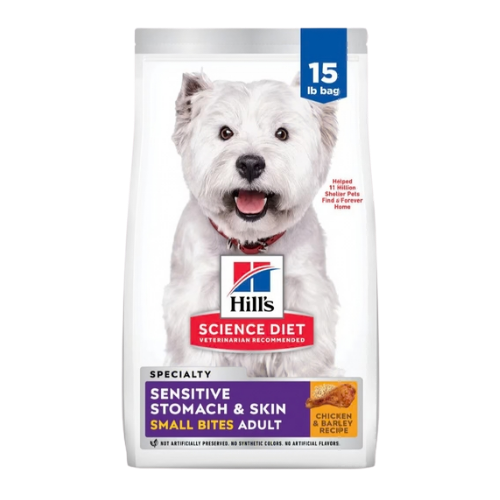 Hill's Science Diet Adult Sensitive Stomach & Sensitive Skin Small Bites Dry Dog Food 15 lb