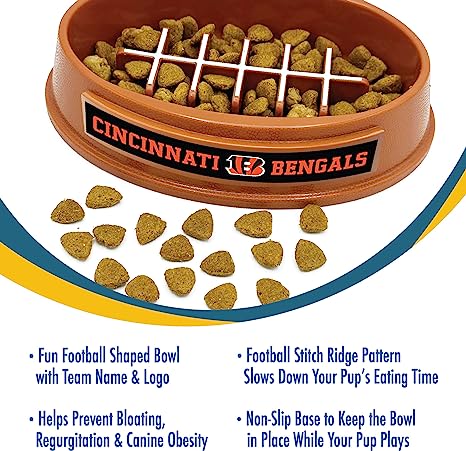 Pets First Cincinnati Bengals Slow Feeder Dog Bowl