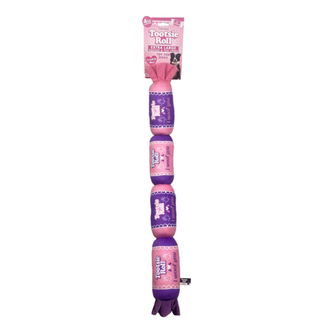 Charms Valentine's Day Jumbo Tootsie Roll Dog Toy