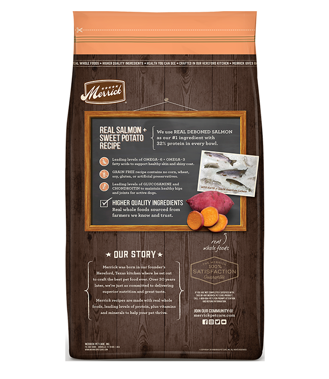 Merrick Grain-Free Adult Real Salmon & Sweet Potato Recipe Dry Dog Food