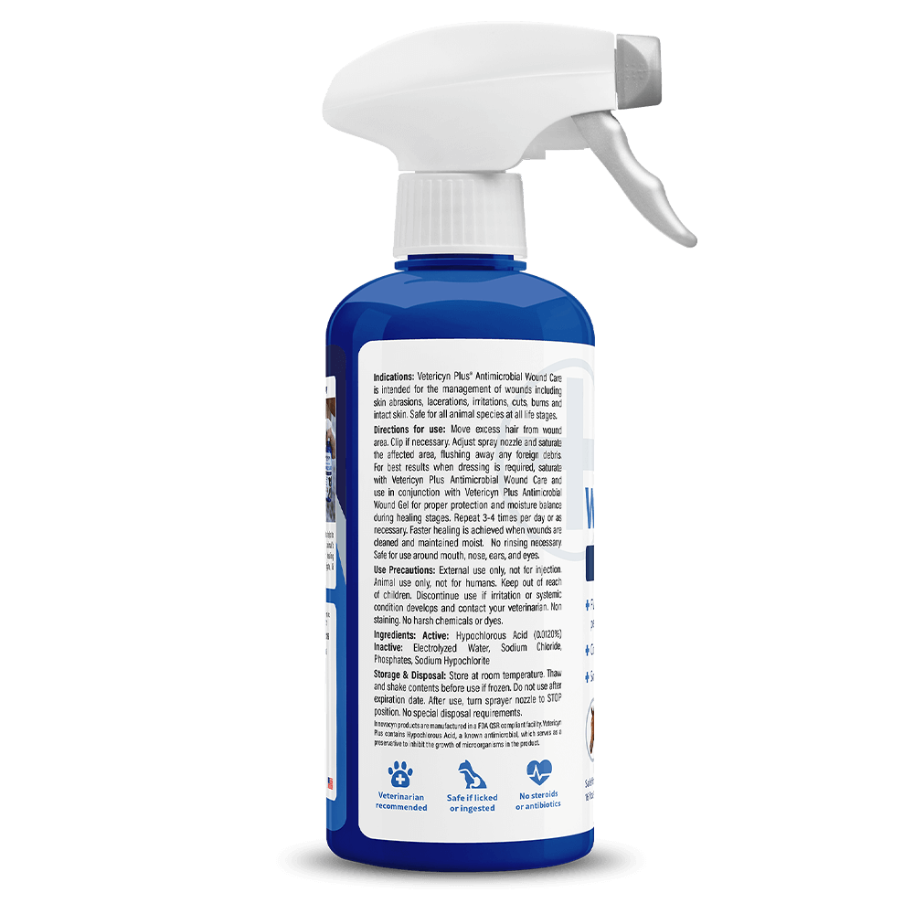 Vetericyn Plus Antimicrobial All Animal Wound and Skin Care Spray 3 oz