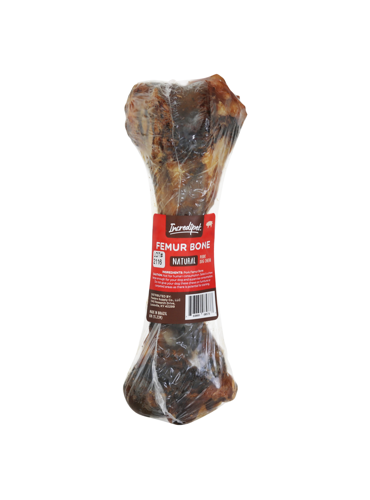 Incredipet 6 in Pork Femur Bone Dog Chew