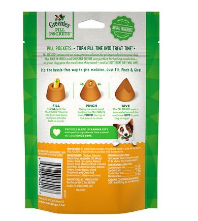 Greenies Pill Pockets for Capsules, Chicken Flavor for Dogs