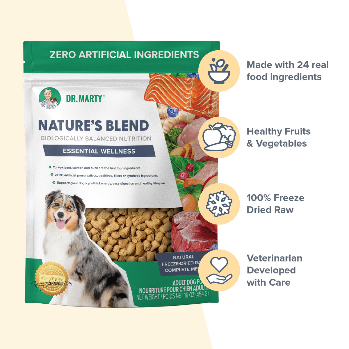 Dr. Marty Biologically Balanced Nutrition Freeze-Dried Raw Dog Food 6 oz